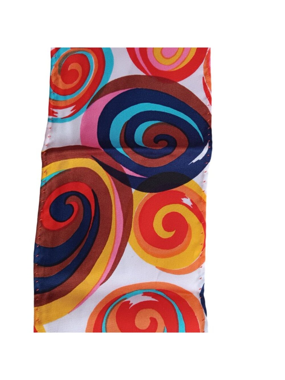 True Vintage Mod Groovy Psychadelic Spiral Wrap Neck Scarf 1960's 52"